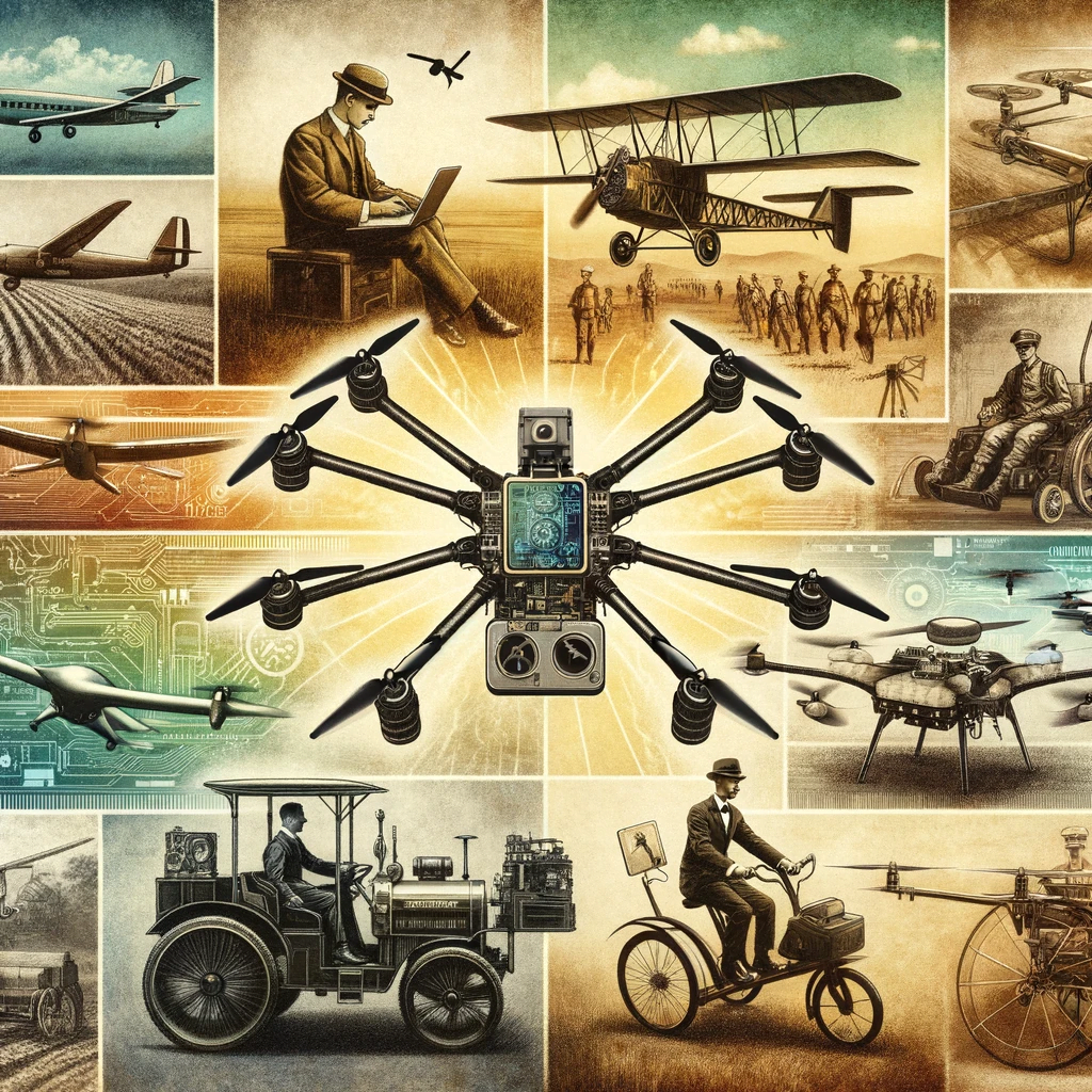 ewolucja dronów, historia dronów, rozwój technologii dronów